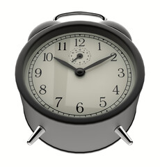 alarm clock isolated 3d illustration