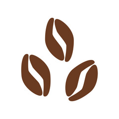 Coffee beans, raw material for coffee. Vectors.