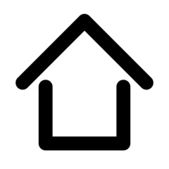 Home icon with door icon. Vector.