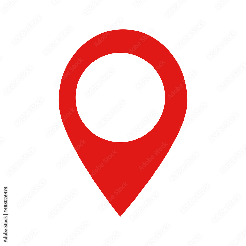 Poster map pin icon. simple icon for location and gps. vector.