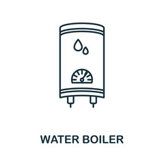 Water Boiler icon. Line element from machinery collection. Linear Water Boiler icon sign for web design, infographics and more.