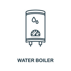 Water Boiler icon. Line element from machinery collection. Linear Water Boiler icon sign for web design, infographics and more.