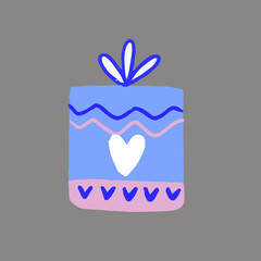 cute beautiful color cartoon illustration for valentine's day