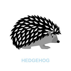 Hedgehog flat icon. Colored element sign from wild animals collection. Flat Hedgehog icon sign for web design, infographics and more.