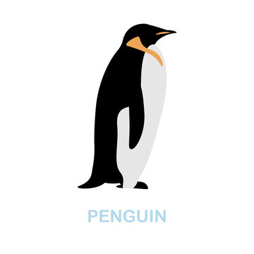 Penguin flat icon. Colored element sign from wild animals collection. Flat Penguin icon sign for web design, infographics and more.