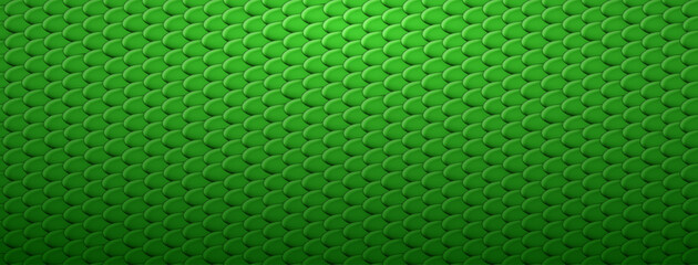 Abstract background of snake, dragon or fish scales in green colors. Squama texture. Roof tiles. © Olga Moonlight