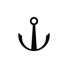 Anchor, Port Solid Icon Vector Illustration Logo Template. Suitable For Many Purposes.
