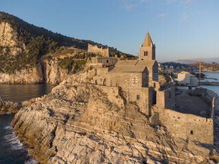 Fotografia aerea di Portovenere in Liguria