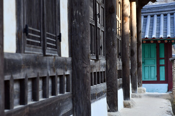 한국, 한국전통, 한국의 아름다움, 나무기둥