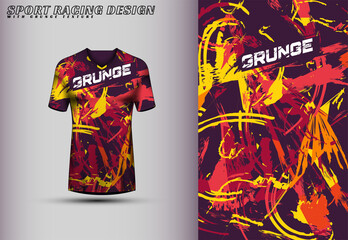 Front racing shirt design. Sports design for racing, cycling, jersey game vector
