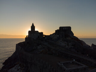 Obraz premium Fotografia aerea di Portovenere in Liguria