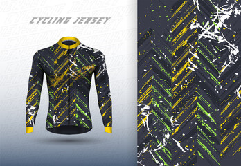 Vector premium cycling jersey design with abstract texture.