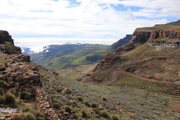 Sani Mountain Pass in South Africa and Lesotho