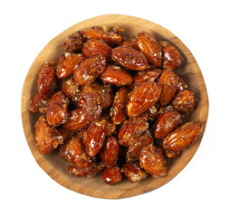 sugared almonds isolated on white background
