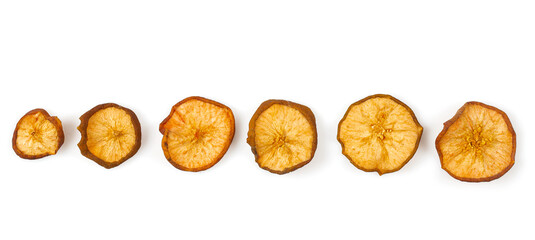 dried pear isolated on white backrgound