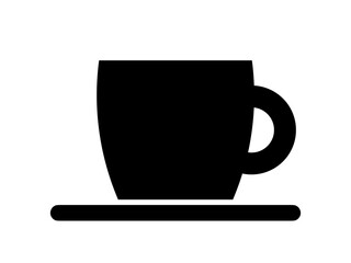 コーヒーカップアイコン：黒