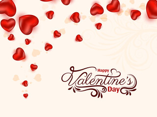 Happy Valentines day beautiful romantic background design