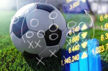 football statistic and soccer manager tactics analysis concept