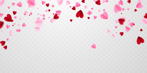 heart shaped backdrop vector illustration of valentines day celebration concept with confetti