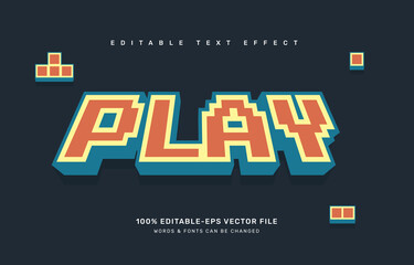 Retro Game editable text effect template - obrazy, fototapety, plakaty