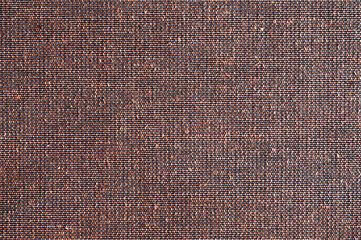 Closeup brown with purple color fabric texture sample backdrop. Strip light brown fabric pattern design or upholstery abstract background.