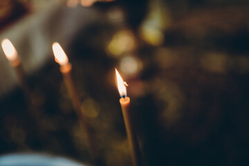 burning candles