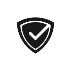 Guaranty shield icon isolated on white background