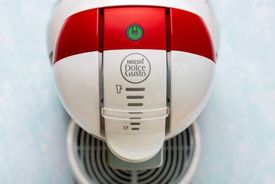 Close up of Nescafe Dolce Gusto coffee machine. Selective focus