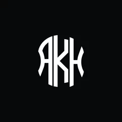 Deurstickers AKH letter logo creative design. AKH unique design © MdAminul