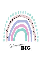 Naklejka premium JPG picture, rainbow, nursery decor, kids room, pastel rainbow
