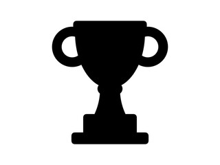 トロフィーフラットアイコン：黒