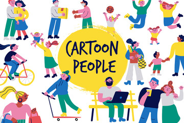 Fototapeta premium Cartoon People vector set