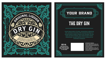 Whiskey label with old frames