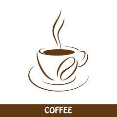 Coffee and tea icon design