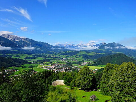 Austrian Alps - view of the Totes Gebirge mountains from the panoramic Wurbauerkogel tower near Windischgarsten