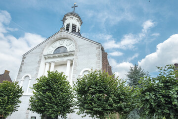 Fototapeta na wymiar The Johannes Nepomuk Church in Woudrichem, Noord-Brabant Province, The Netherlands