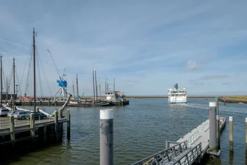 Foto auf Leinwand Ferry sails from Harlingen to Terschelling , Friesland Province, The Netherlands © Holland-PhotostockNL