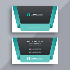 Vector business card template. Visiting card for business and personal use. Modern presentation card with company logo. Vector illustration design.