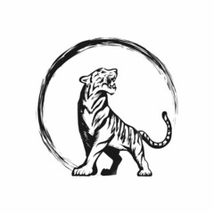 design elements of tiger vector illustrations