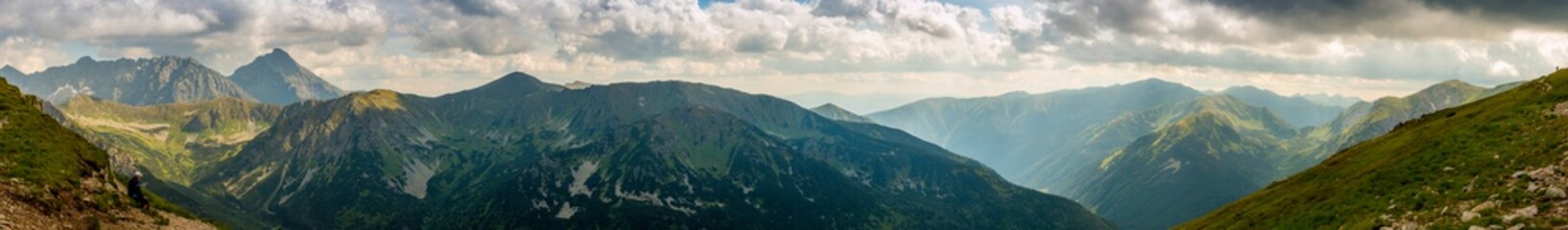 Tatra mountains in Poland panorama with view