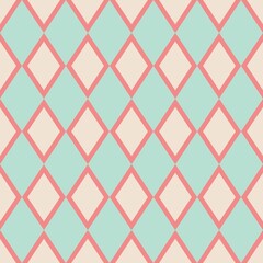 Tile pastel beige and mint green vector pattern or background
