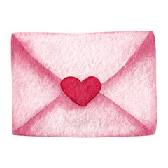 Envelope for Valentine's Day. Element isolated on white background.