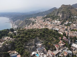 Naklejka premium Aerial view of Taormina