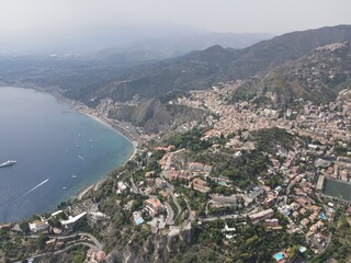 Fototapeta na wymiar Aerial view of Taormina