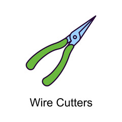 Wire Cutters vector Filled Outline Icon Design illustration. Home Improvements Symbol on White background EPS 10 File