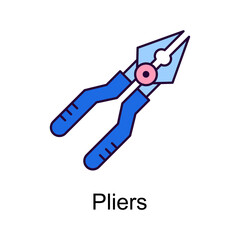 Pliers vector Filled Outline Icon Design illustration. Home Improvements Symbol on White background EPS 10 File