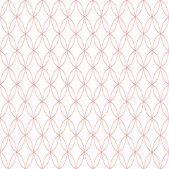 Seamless vector red ornament in arabian style. Geometric abstract pink background. Grill with pattern for wallpapers and backgrounds