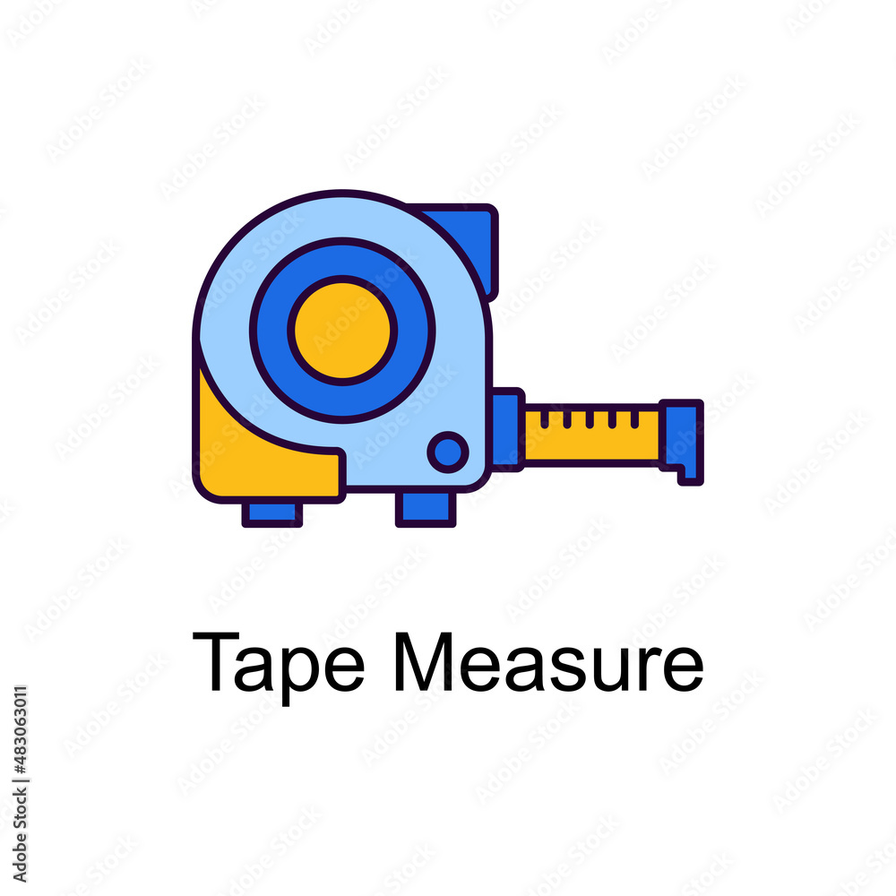 Aufkleber tape measure vector filled outline icon design illustration. home improvements symbol on white backg