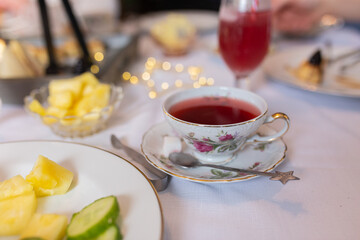 cup of tea and sweets