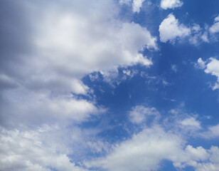 fluffy clouds and beautiful sky background